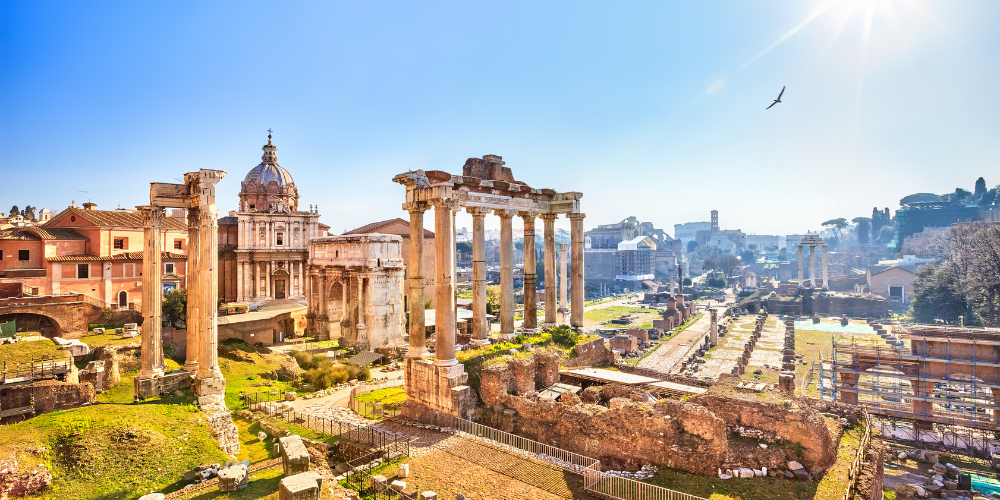 ESL lesson on Ancient Rome, Roman culture, and language learning.