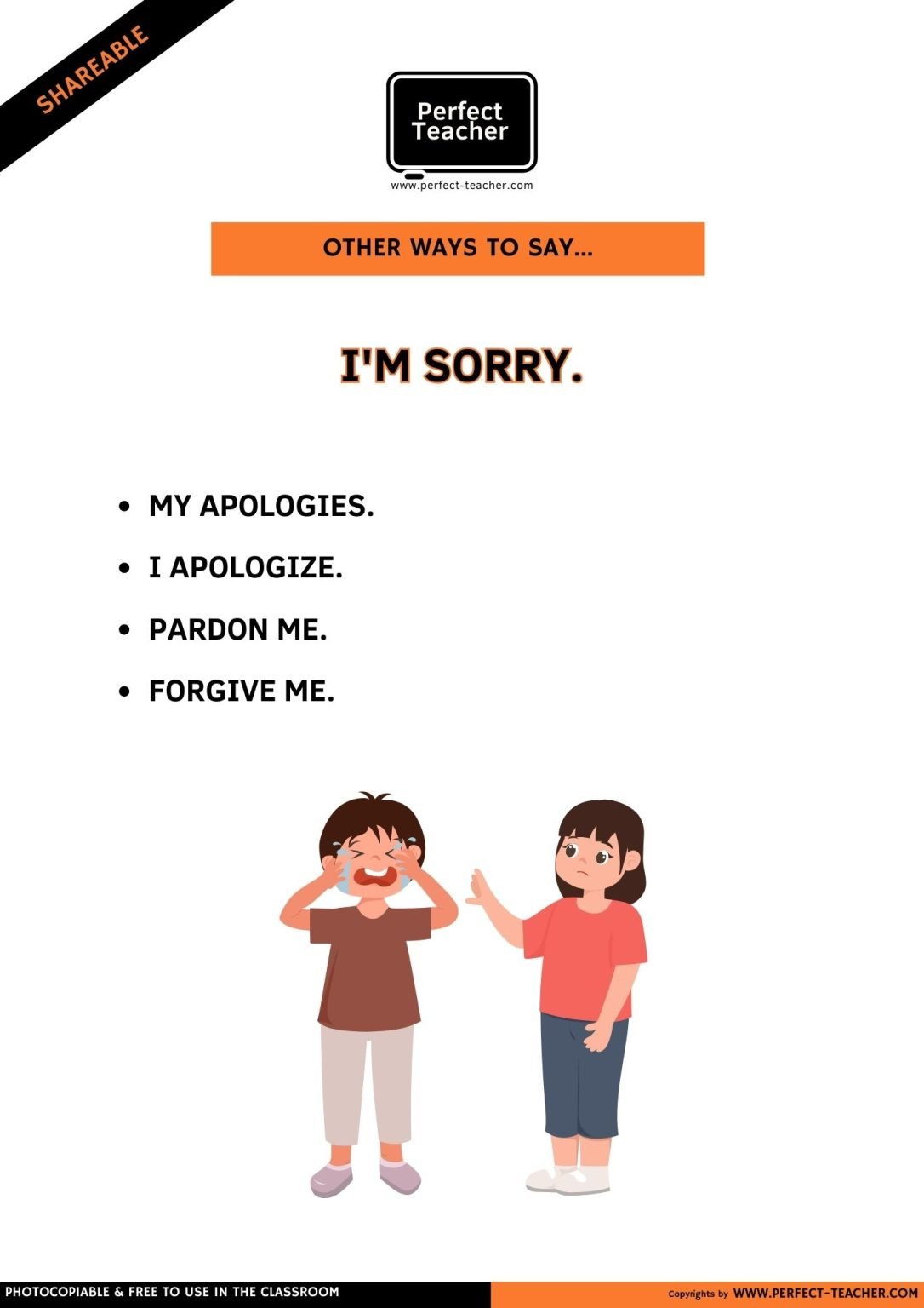 OTHER WAYS TO SAY: I’M SORRY
