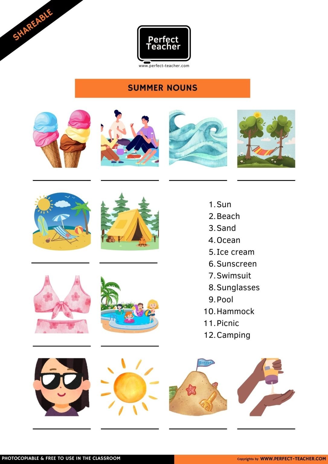 SUMMER NOUNS