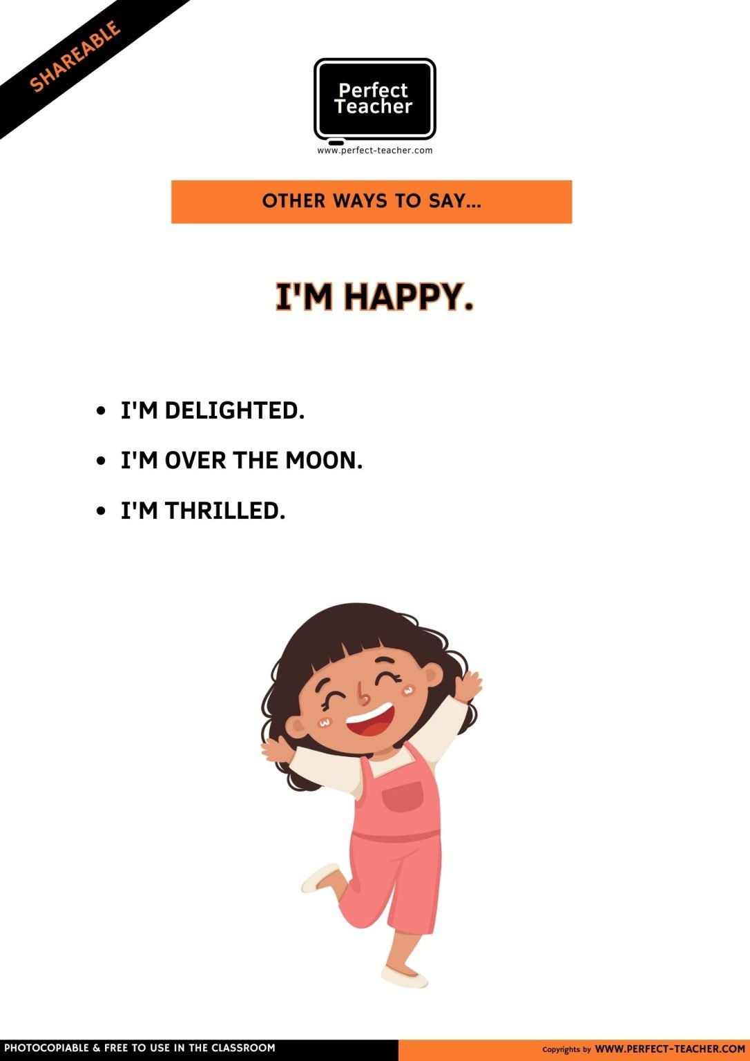 OTHER WAYS TO SAY: I’M HAPPY