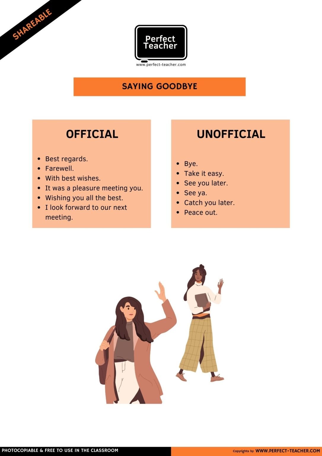 SAYING GOODBYE