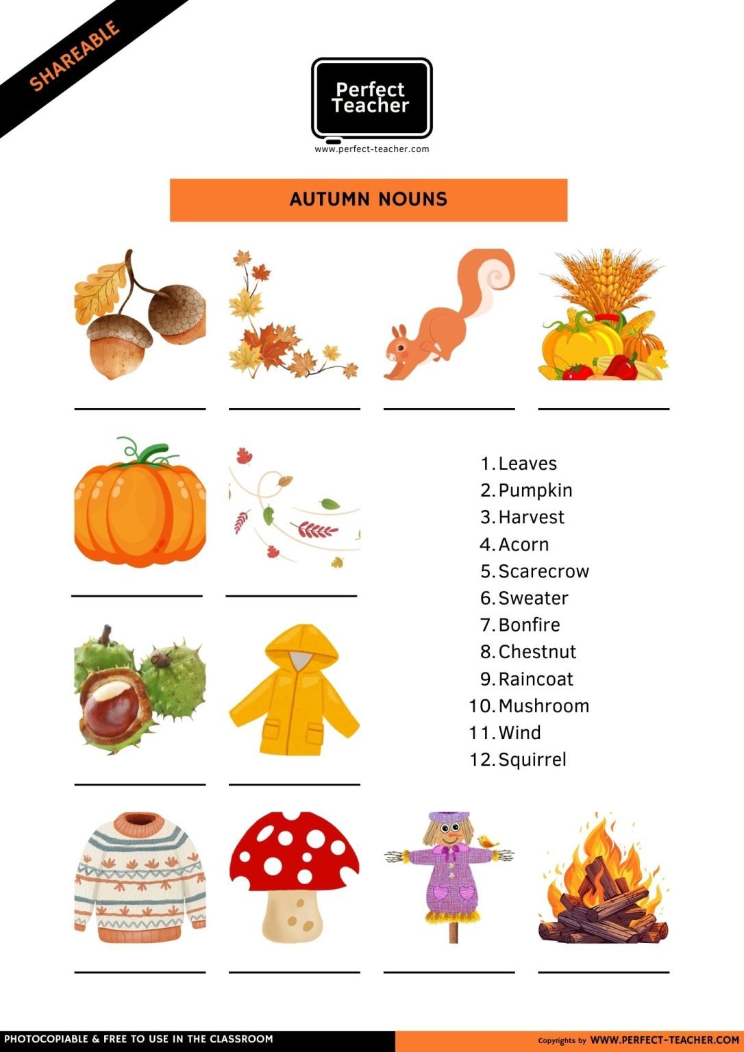 AUTUMN NOUNS