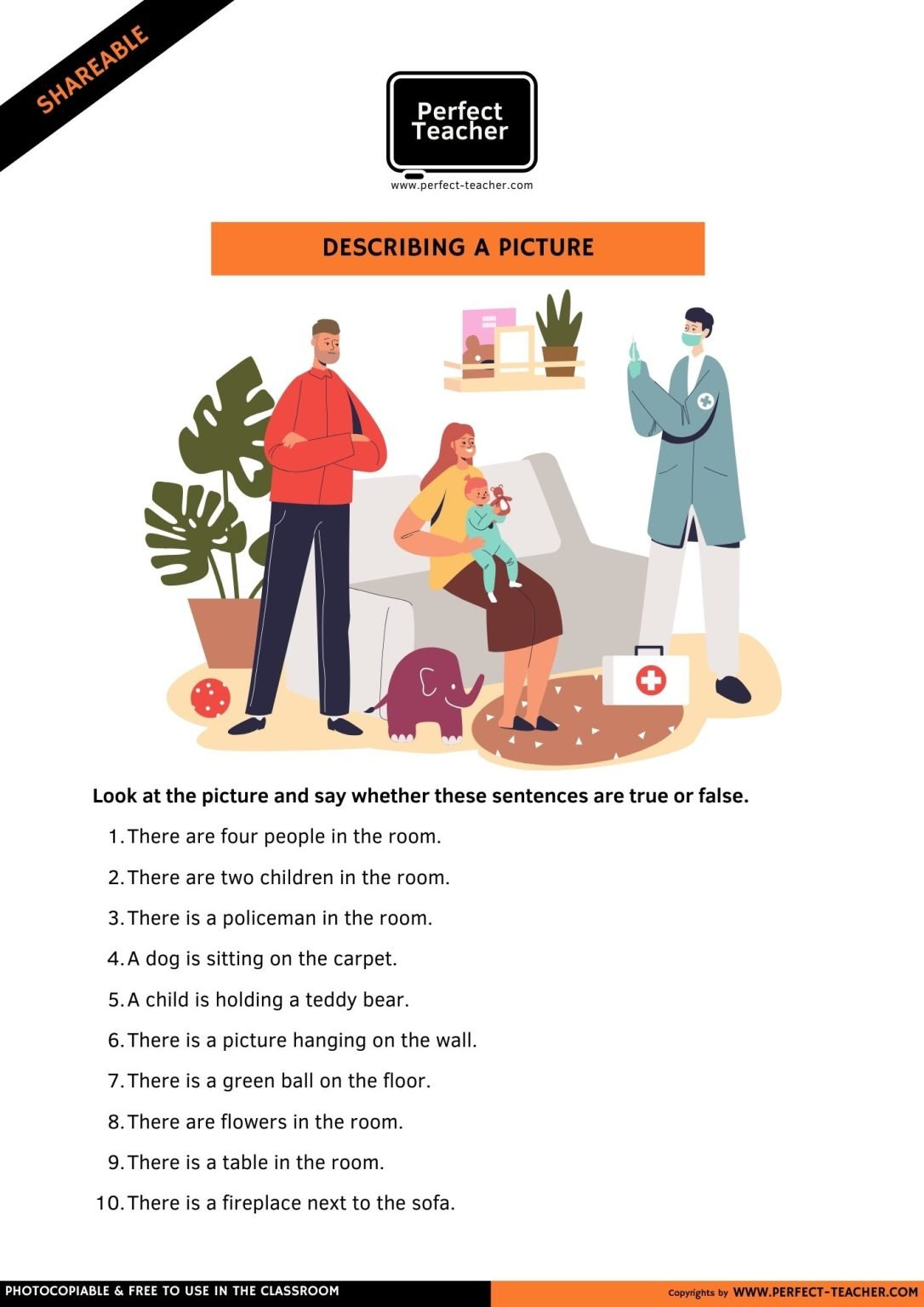 DESCRIBING A PICTURE: ROOM