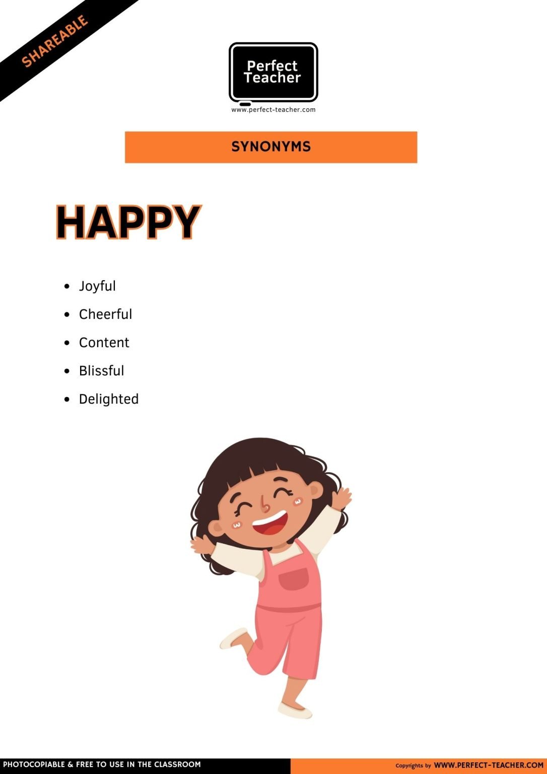 SYNONYMS: HAPPY