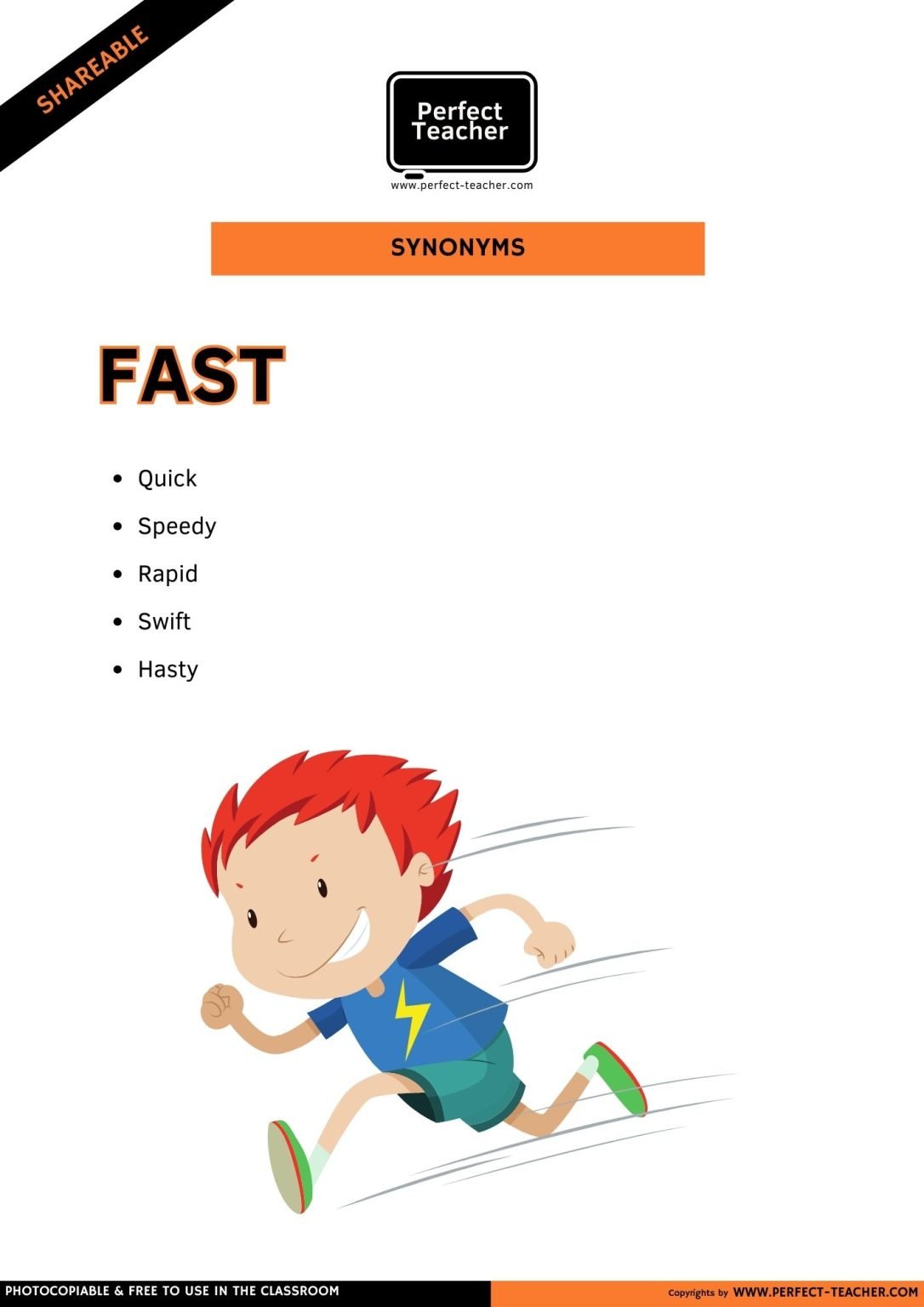 SYNONYMS: FAST