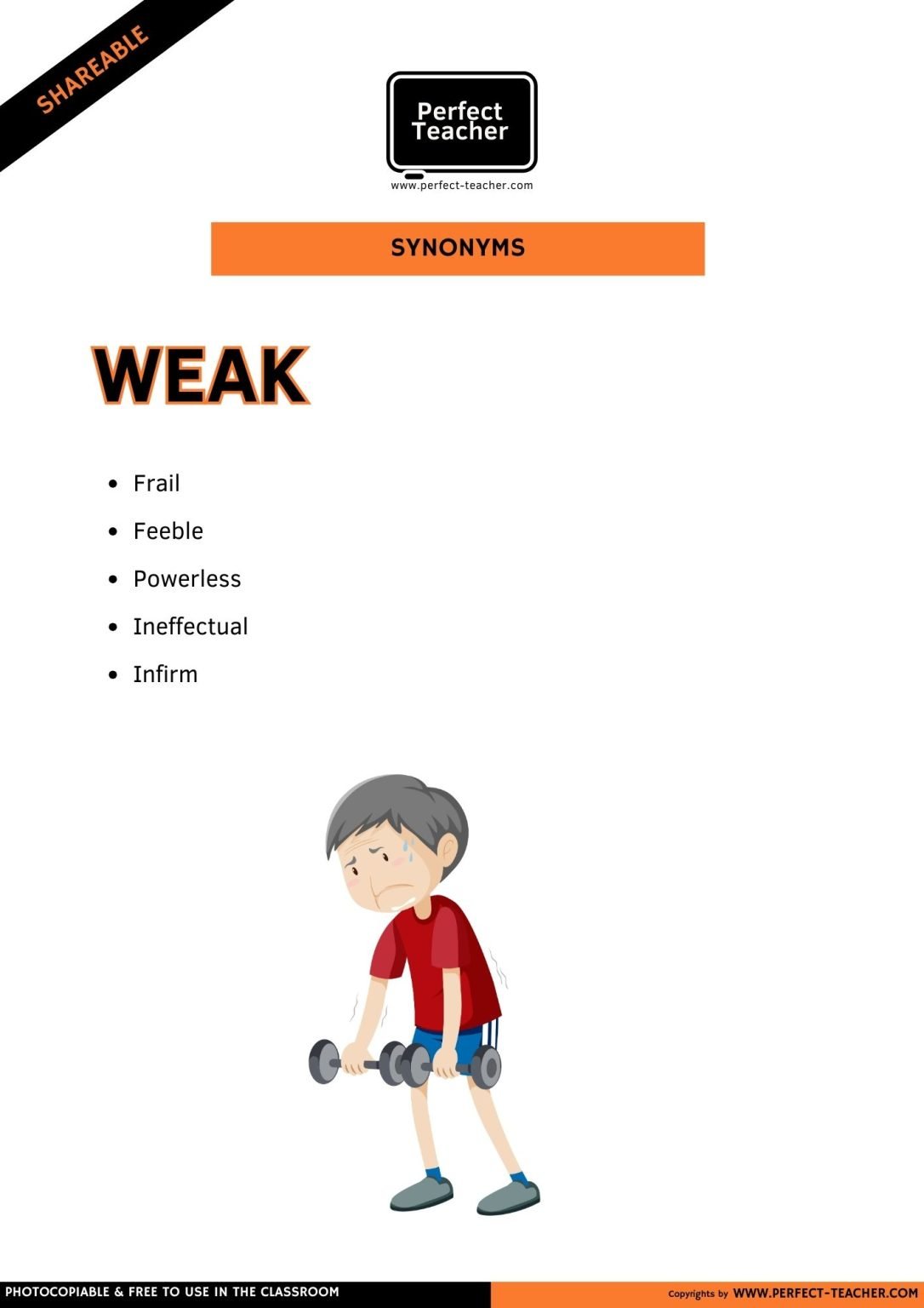SYNONYMS: WEAK