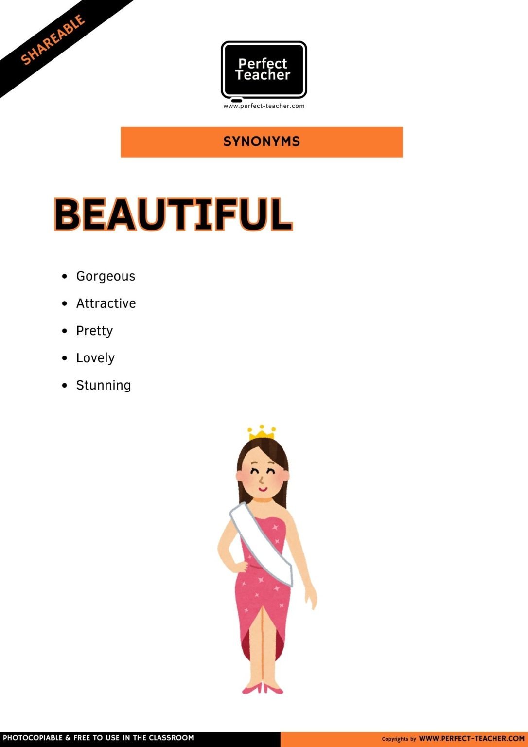 SYNONYMS: BEAUTIFUL