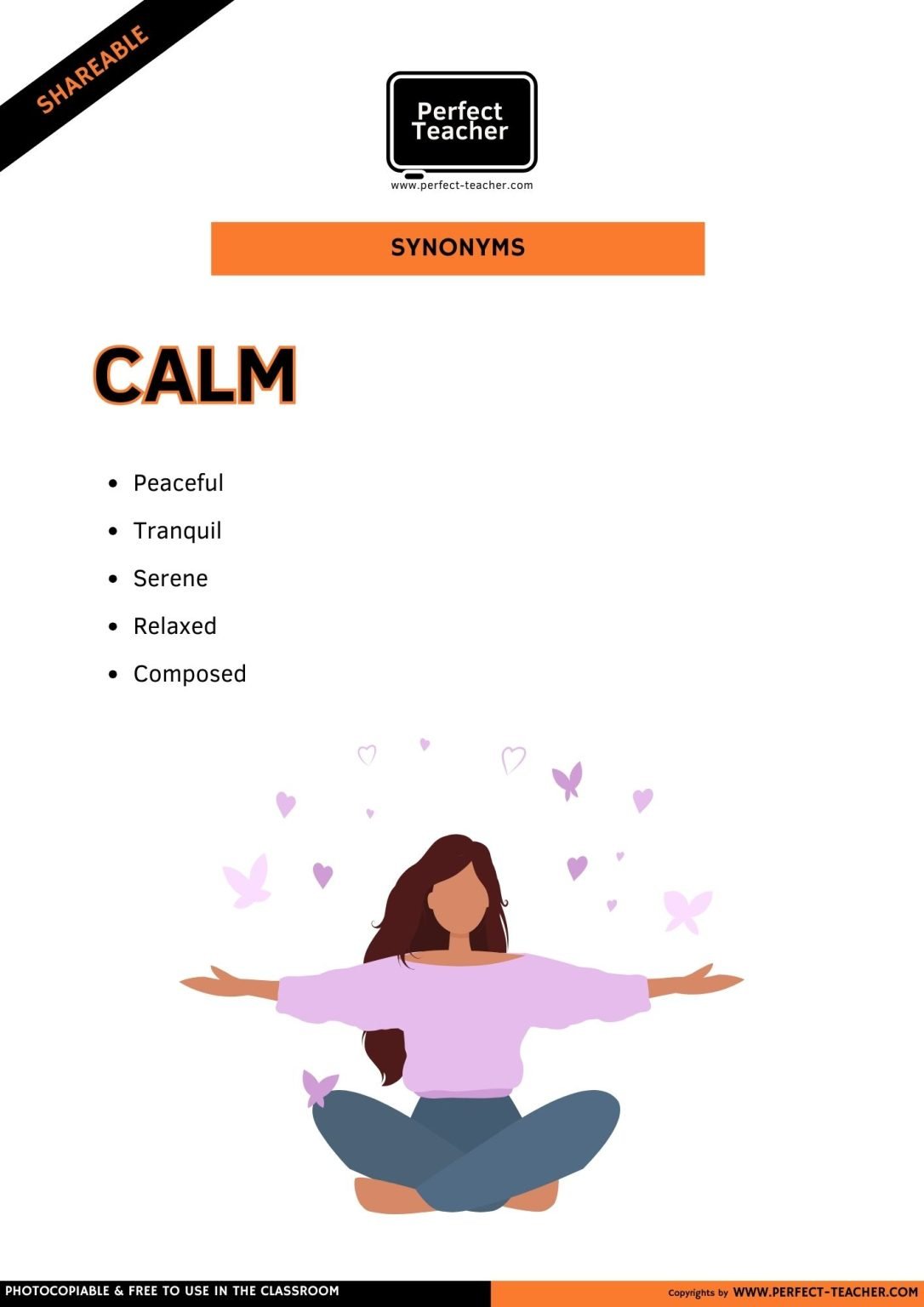 SYNONYMS: CALM