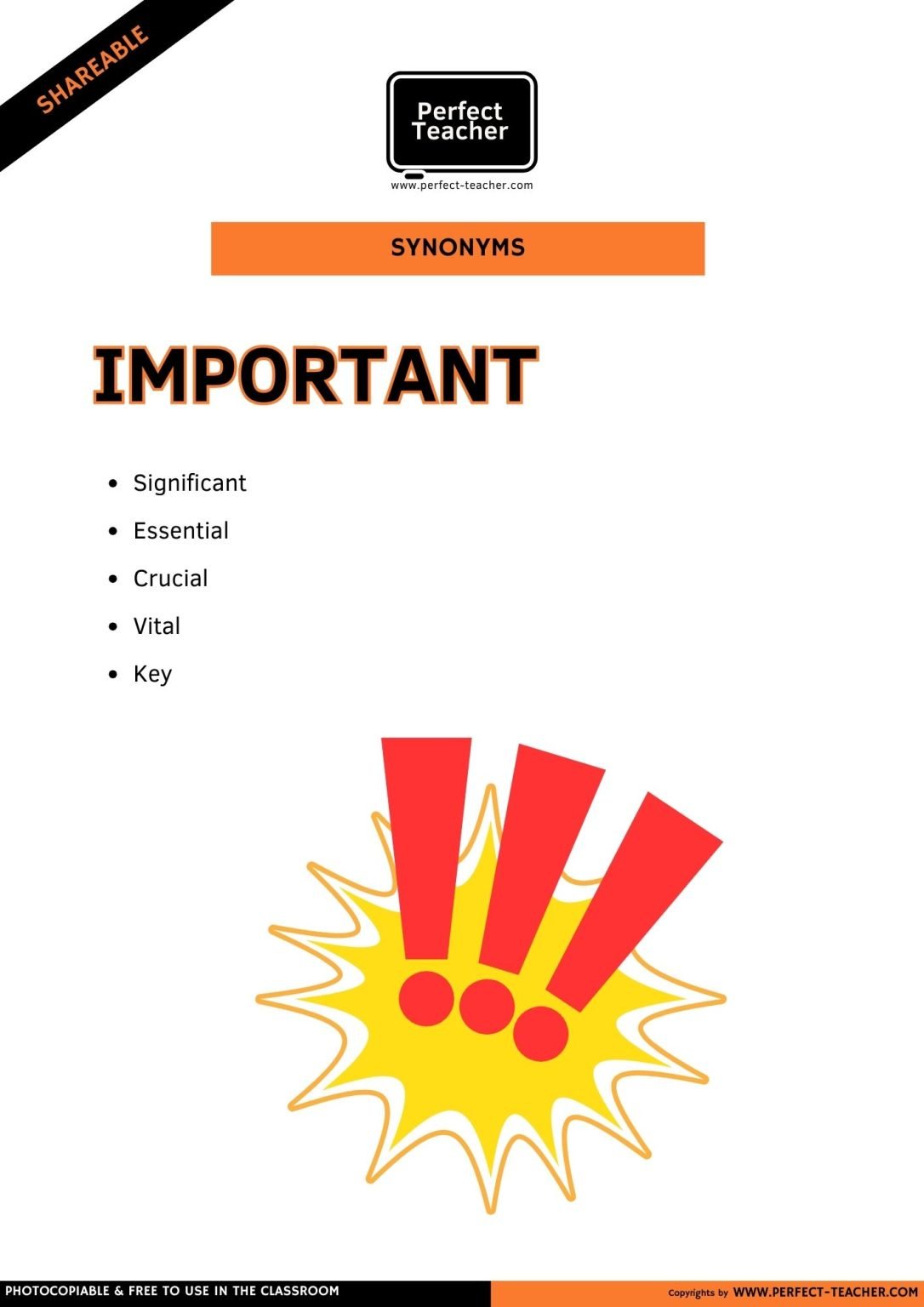 SYNONYMS: IMPORTANT