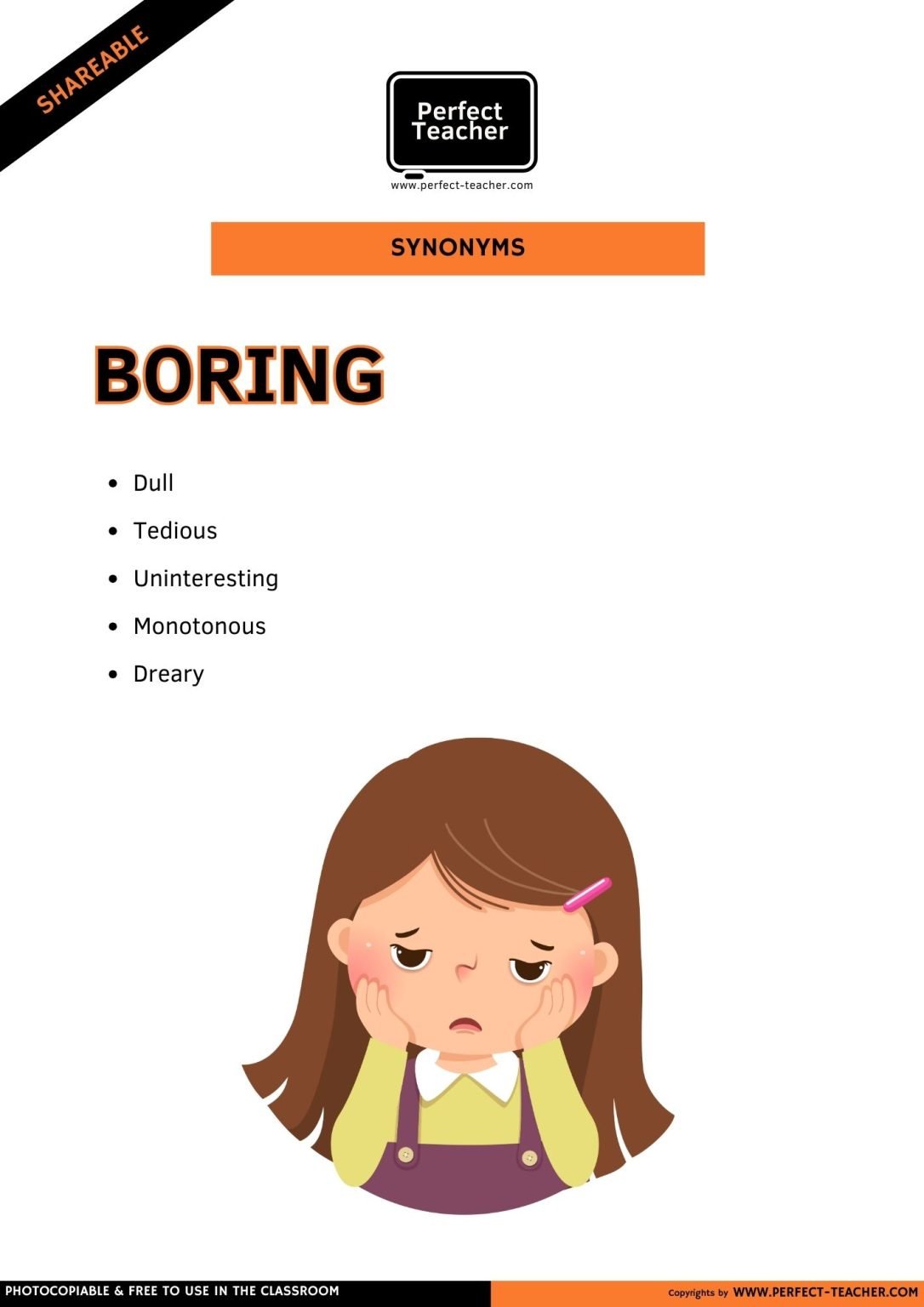 SYNONYMS: BORING
