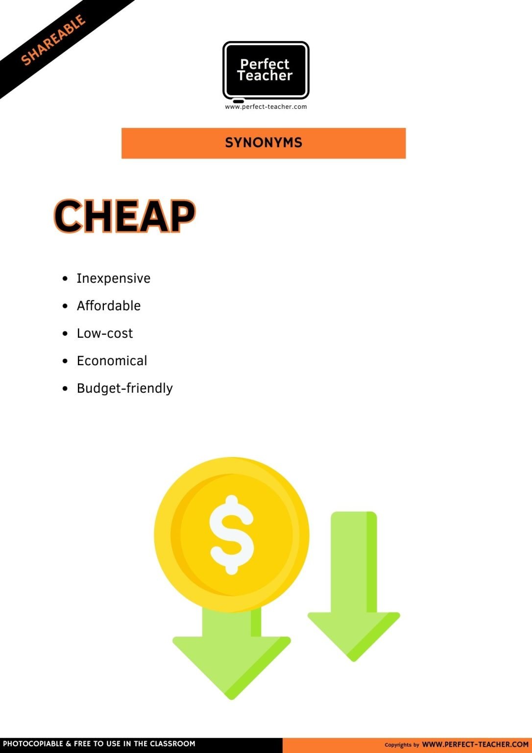 SYNONYMS: CHEAP