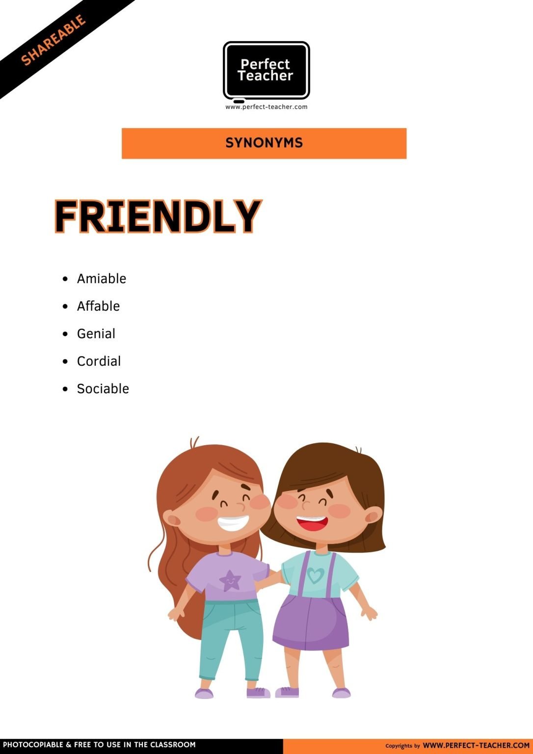 SYNONYMS: FRIENDLY
