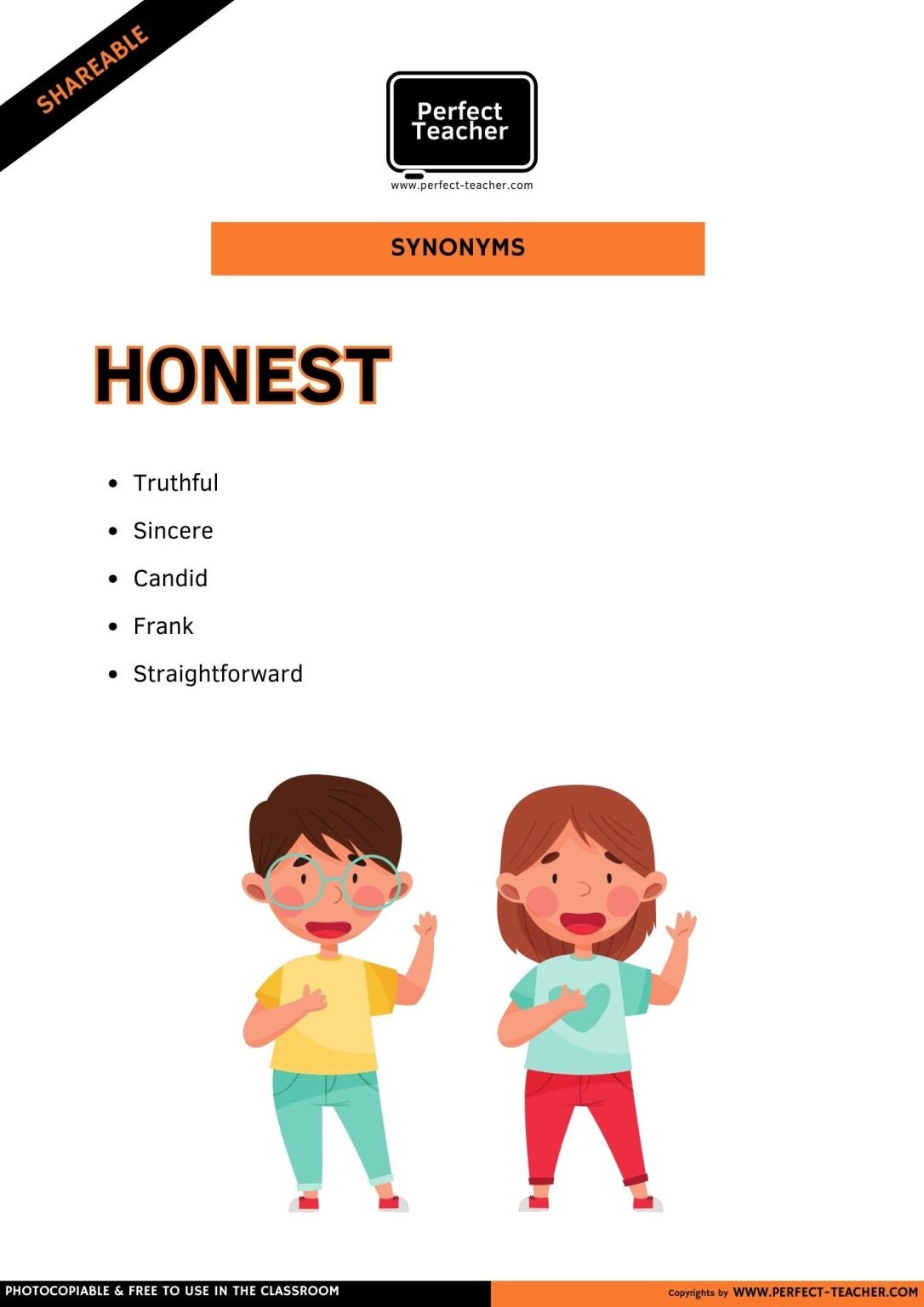 SYNONYMS: HONEST
