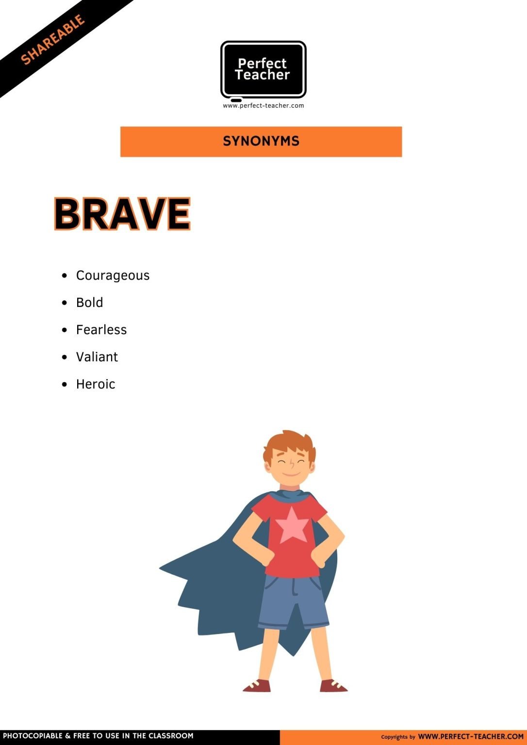 SYNONYMS: BRAVE