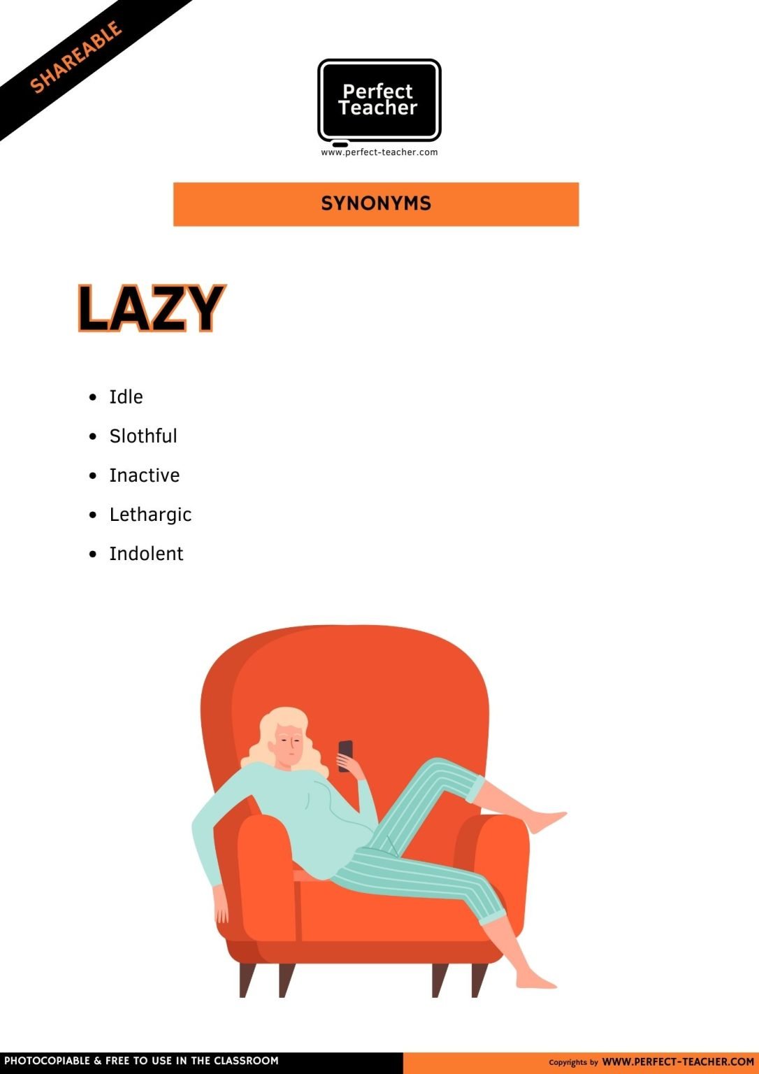 SYNONYMS: LAZY