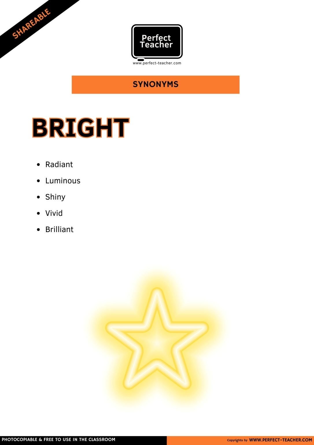 SYNONYMS: BRIGHT