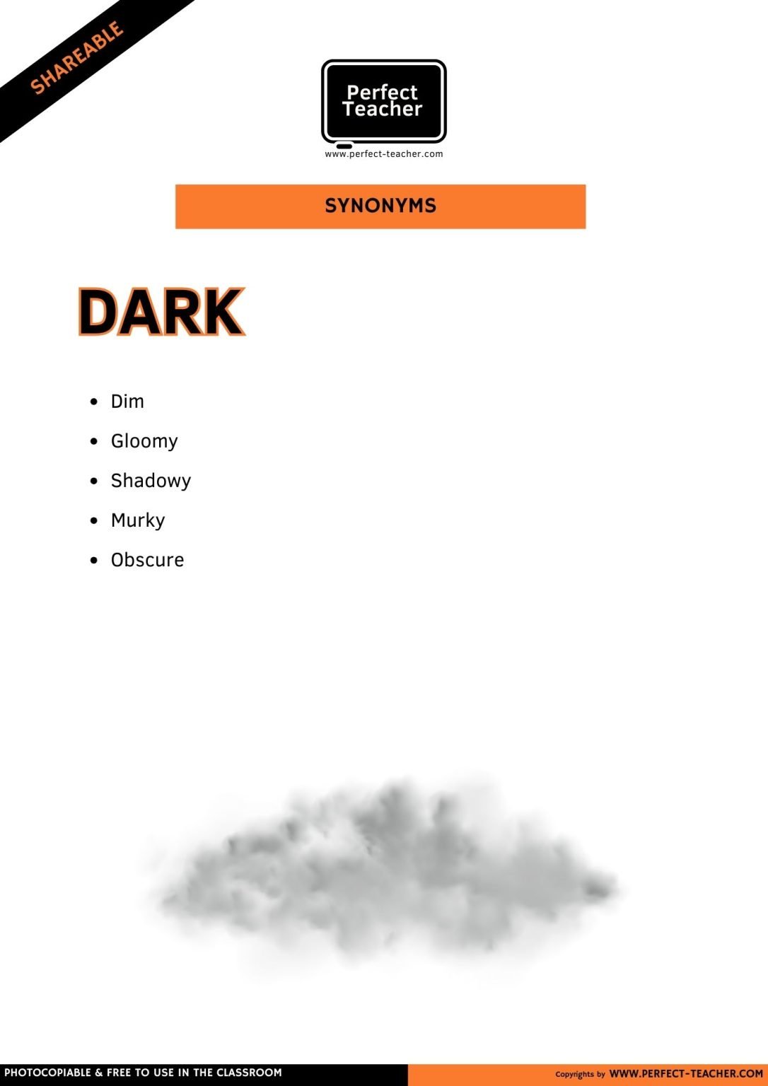 SYNONYMS: DARK