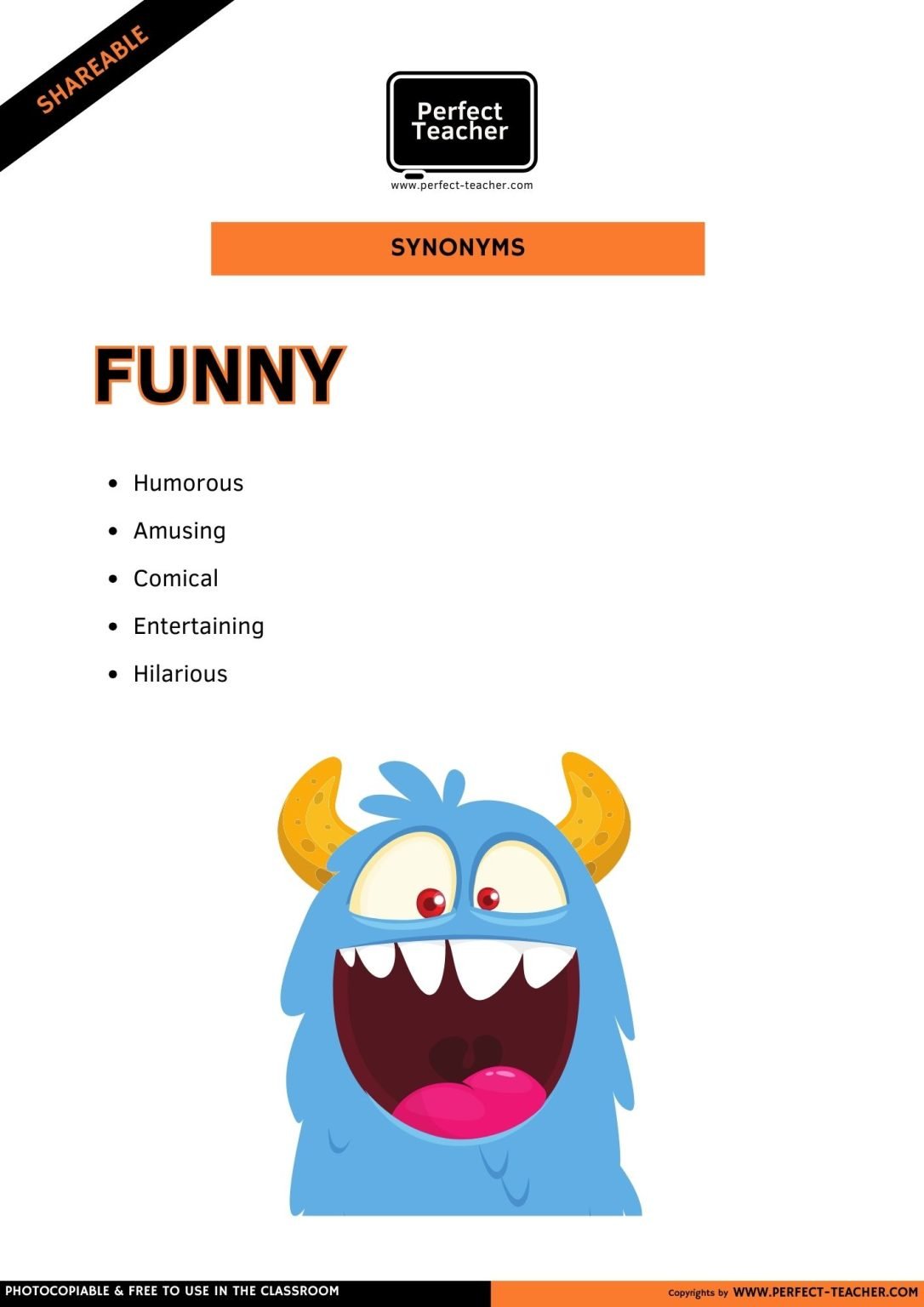 SYNONYMS: FUNNY