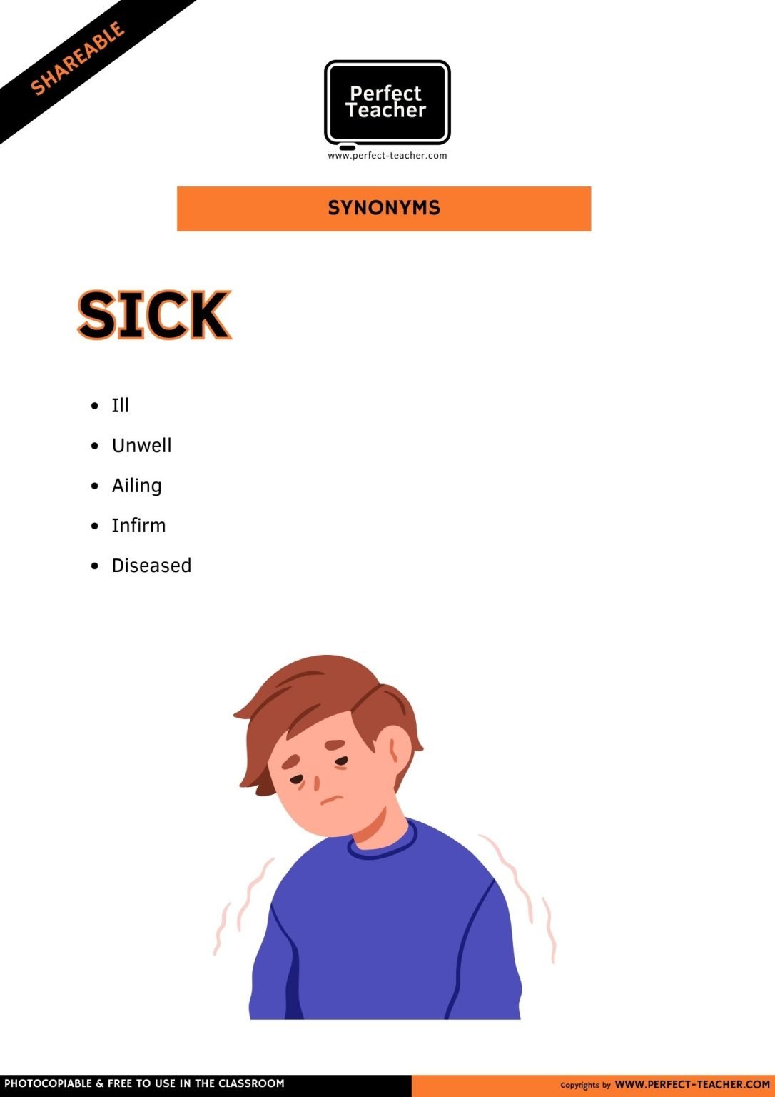 SYNONYMS: SICK