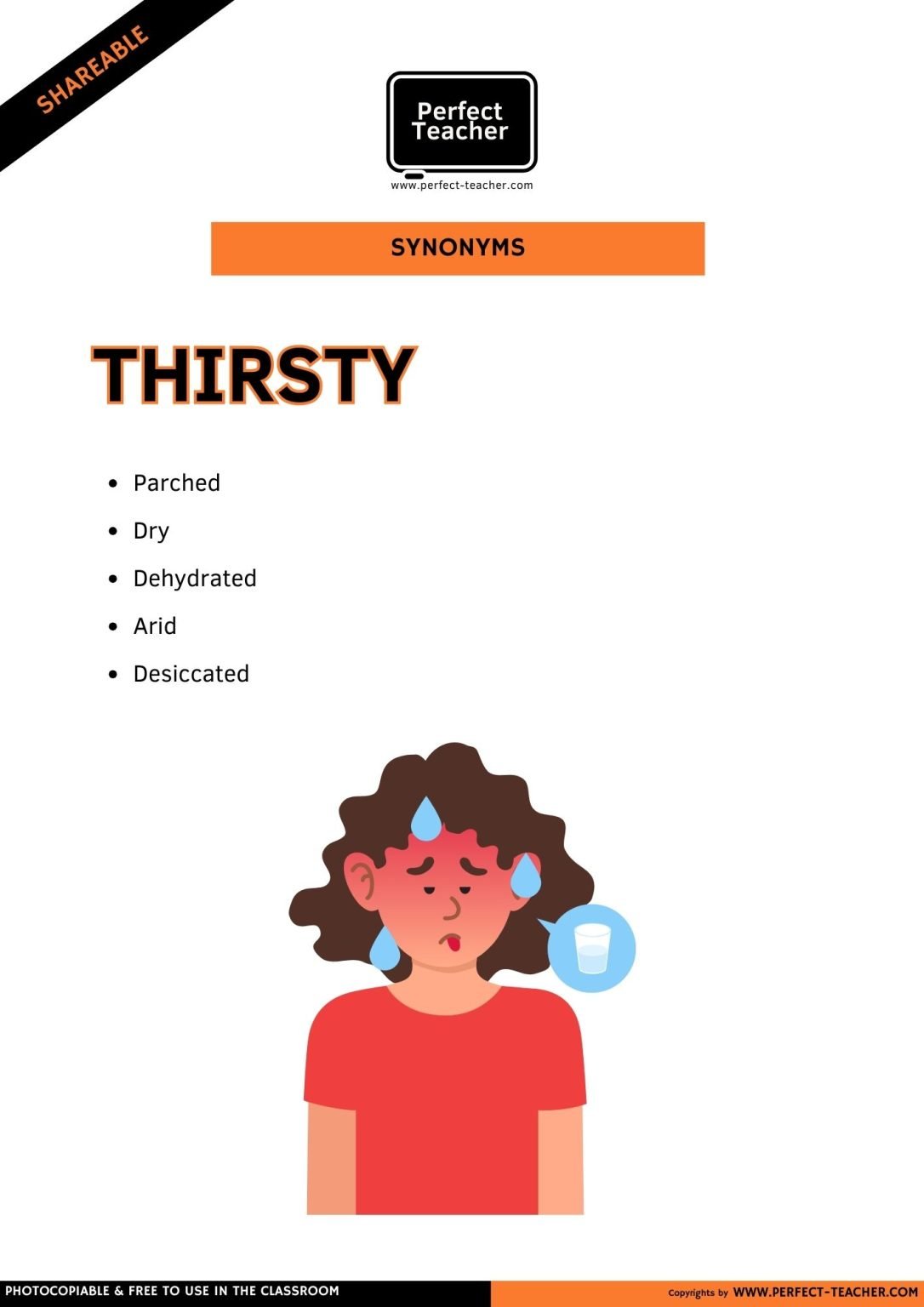 SYNONYMS: THIRSTY
