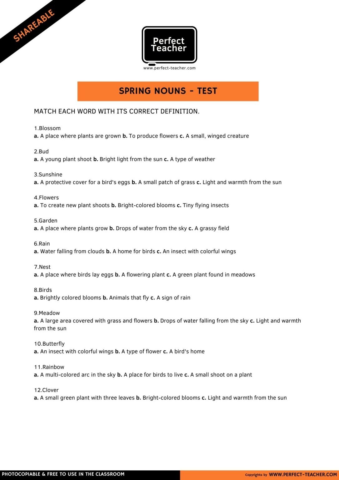 SPRING NOUNS