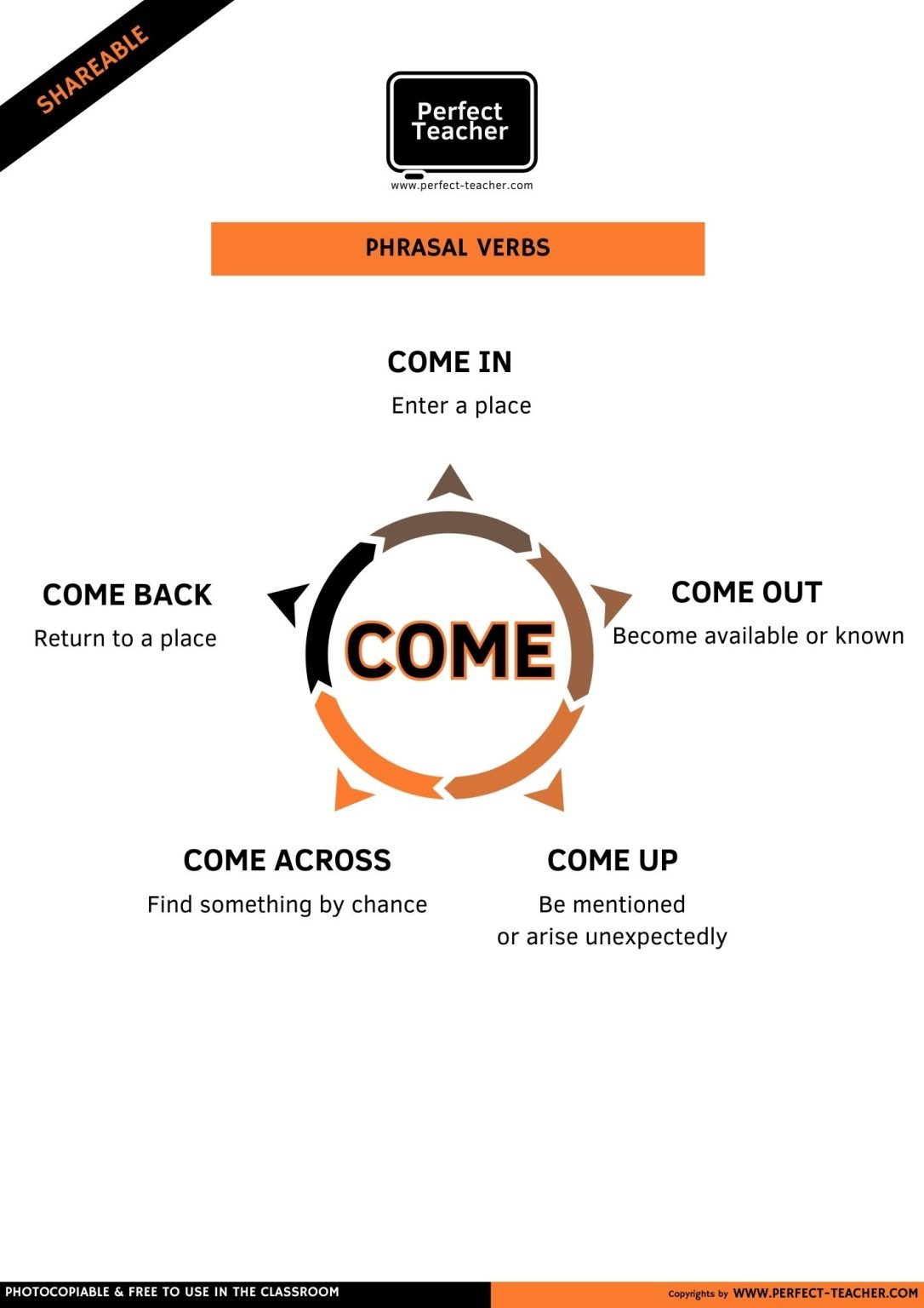 PHRASAL VERB: COME