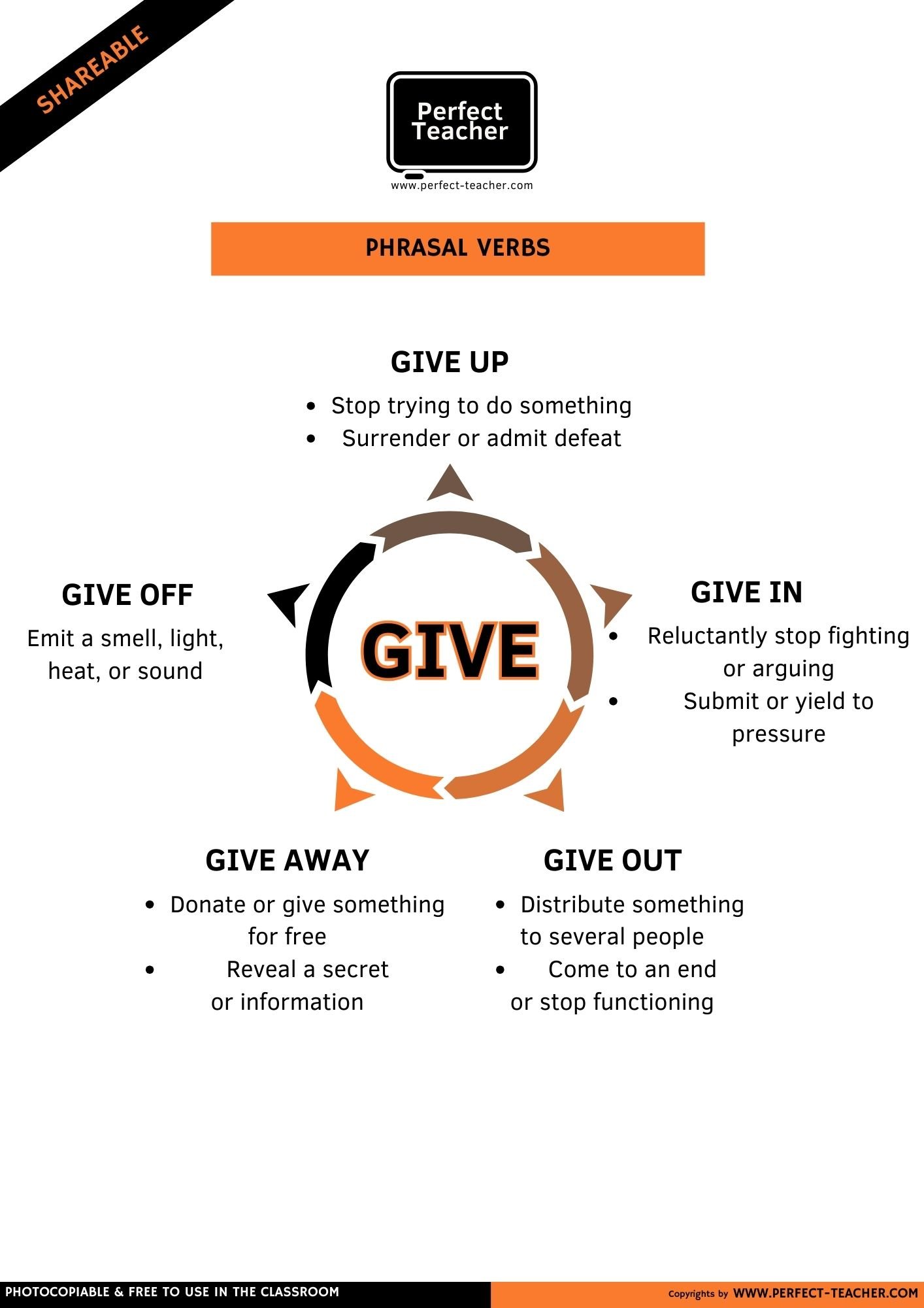 PHRASAL VERB: GIVE