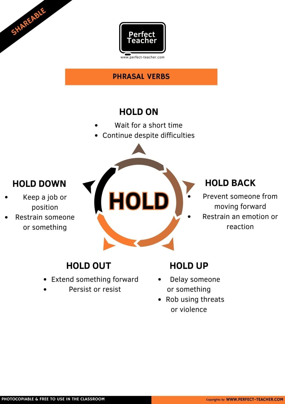 PHRASAL VERB: HOLD