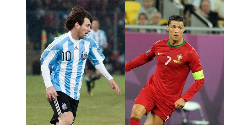 ESL lesson on Ronaldo vs. Messi, football vocabulary, and sports discussion.