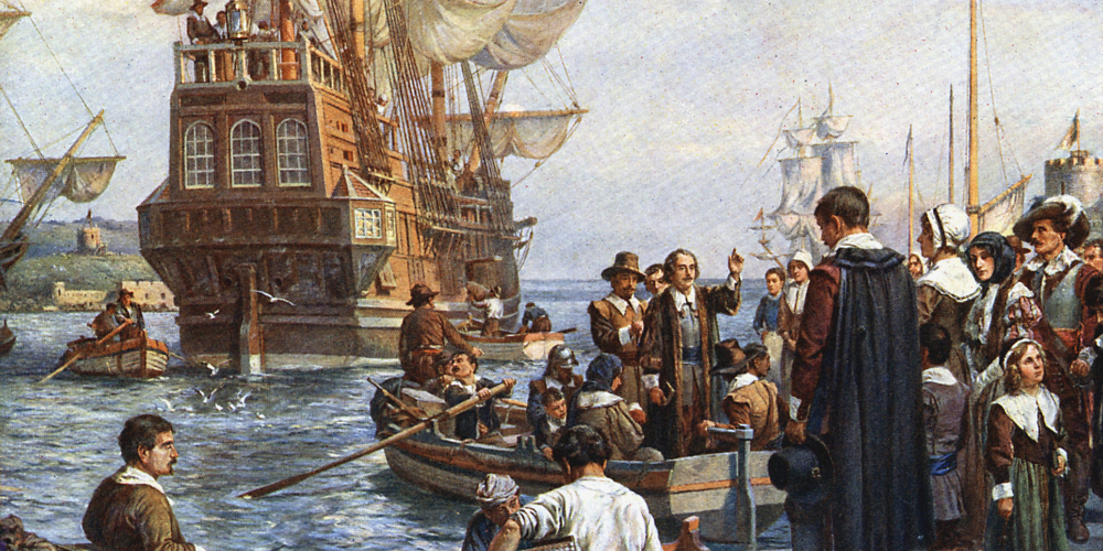 ESL lesson on the Thanksgiving story, Pilgrims' journey, and key vocabulary.